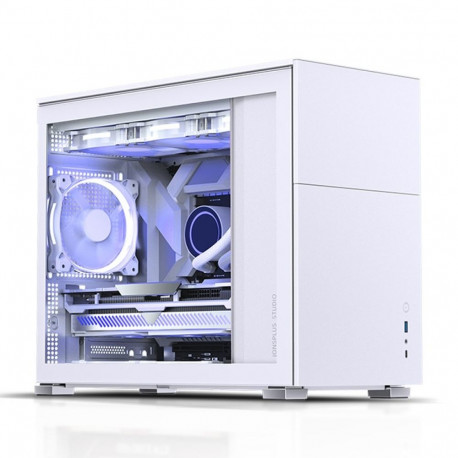 Jonsbo D31 Micro-ATX korpus, karastatud klaas - valge