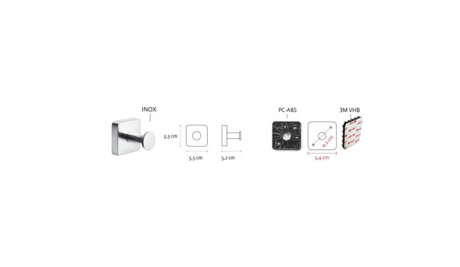Towel hook Kapitan QUATTRO 42 01 99, satiin