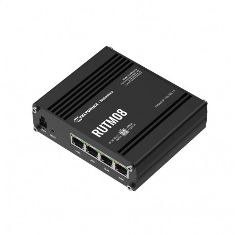 Tööstuslik Ruuter: 4 x 10/100/1000, 1 x USB, M2M, RMS, VPN, 9-50VDC, -40 kuni 75 °C