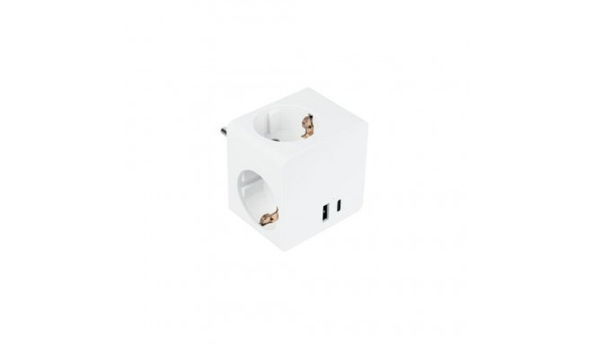 Alcasa SW01-W power extension 3 AC outlet(s) Indoor White