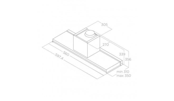 Elica PRF0160153 cooker hood Built-under Stainless steel 603 m³/h B