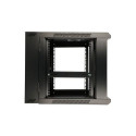 Extralink Rackmount cabinet 6U 600x600 AZH Black wall mounted, swing type