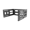 FOLDING BRACKET WALL-MOUNT 19" 4U 497X400/240 BLACK LANBERG