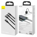 BASEUS cable 3in1 Typ C to Micro USB / Lightning / Type C 20W CAMLT-SC01 1,5 m black