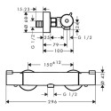 Hansgrohe Ecostat Shower thermostat 1001 CL for exposed installation 13211000