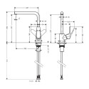 Hansgrohe Focus M41 Single lever kitchen mixer 280 1jet 31817000