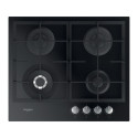 Whirlpool AKTL 629/NB1 hob Black Built-in 59 cm Gas 4 zone(s)