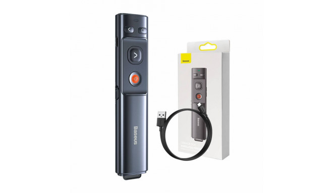 Baseus Orange Dot Multifunctionale remote control for presentation, with a green laser pointer - gra