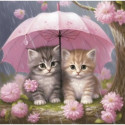 Diamond mosaic - Two kittens