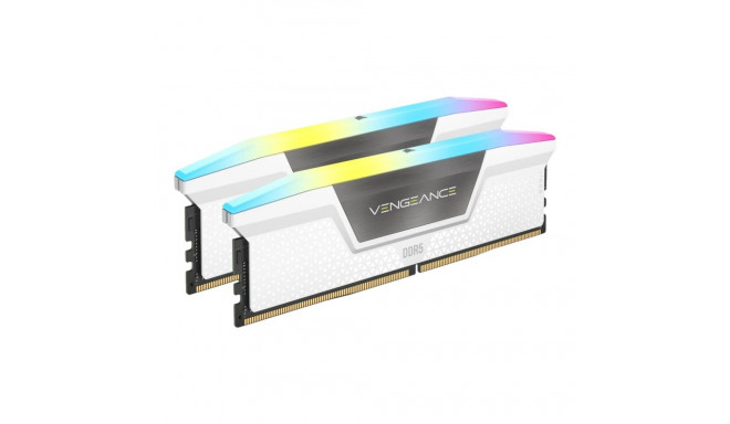 CORSAIR VENGEANCE RGB 32GB 2x16GB DDR5 6000MT/s DIMM Puhverdamata 30-36-36-76 Std PMIC XMP 3.0 Valge