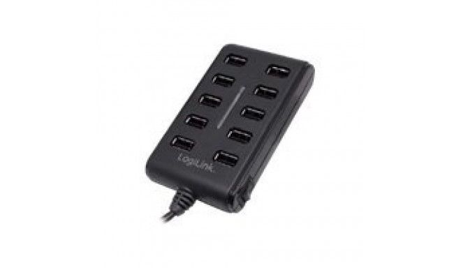 LOGILINK UA0125 LOGILINK - 10-Port USB2.0 jaotur lülitiga sisse / välja