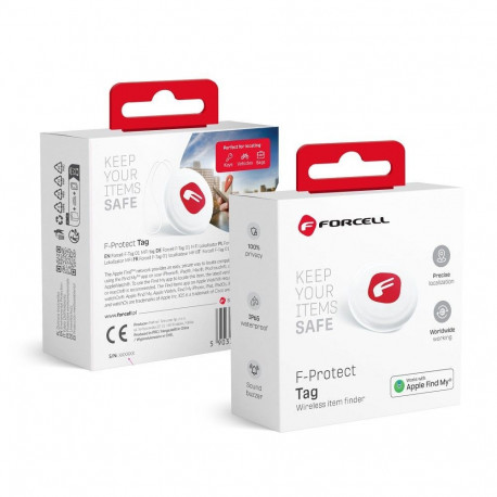 Forcell Bluetooth märgis F-TAG F01 Find My, valge