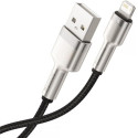 BASEUS cable USB A to Lightning 2,4A Cafule Metal 1 m black