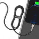 BASEUS cable USB A to Lightning 2,4A Cafule Metal 1 m black