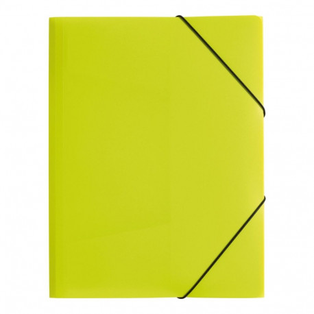Kummiga mapp A4, laimiroheline, PP plast, Pagna