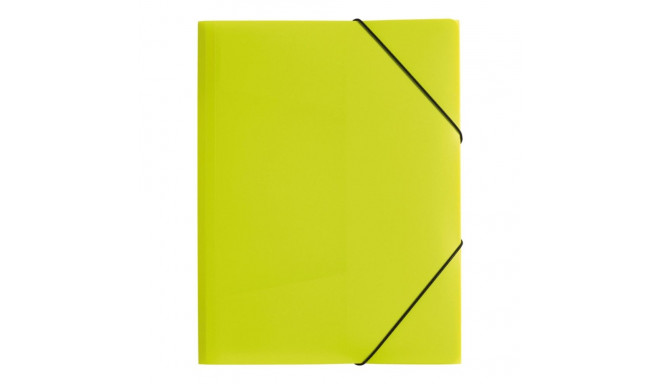 Kummiga mapp A4, laimiroheline, PP plast, Pagna