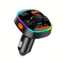 FM modulator for car BC52LQ (RGB LED, QC 3.0, micro SD, hands-free)