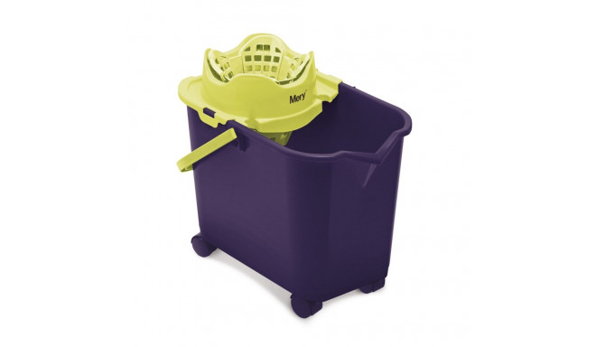 MERY Rectangular bucket on wheels with squeezer 20 ltr