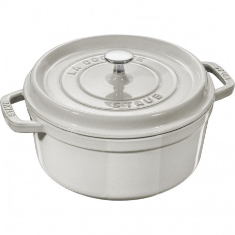 Staub ümmargune malmpott 6.7 l valge trühvel