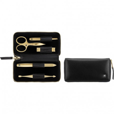 ZWILLING Twinox Gold Edition maniküürikomplekt 97748-004-0 – must nahast karp 5 osa – must