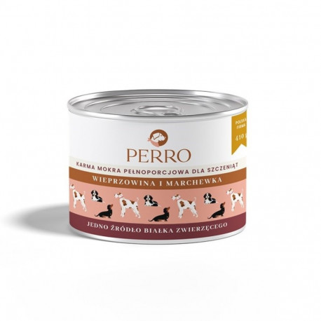 PERRO Junior Pork with carrot - wet dog food - 410g