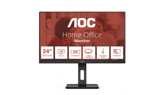 AOC E3 24E3QAF arvutimonitor 61 cm (24") 1920 x 1080 pikslit Must