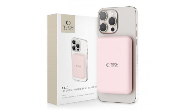 TECH-PROTECT PB10 LIFEMAG MAGSAFE POWER BANK 5000MAH PINK