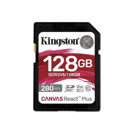 Kingston mälukaart SDXC 128GB Canvas React Plus UHS-II U3 V60