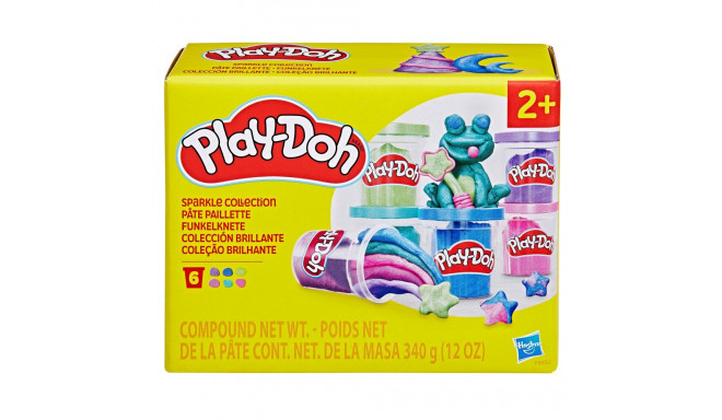 PLAY-DOH Plastilīna Mirdzošā kolekcija, 6 gab.