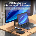 PremiumCord USB-C to HDMI + 2x USB3.2 + PD 100W+ RJ45 10/100/1000Mbps adapter