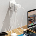 Dudao A35Pro 35W EU / UK / AUS / US / JP travel adapter 3x USB-C 2x USB-A - white