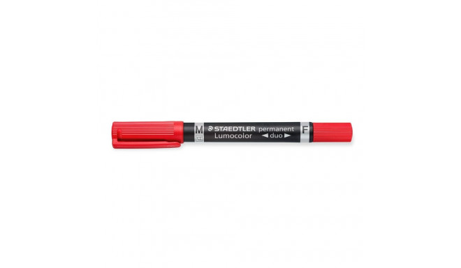 Double-tip marker Staedtler Lumocolor DUO 348 0,6/1,5mm red