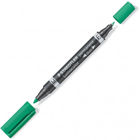 Double-tip marker Staedtler Lumocolor DUO 348 0,6/1,5mm green