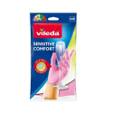 Rubber gloves with cotton lining VILEDA 588 Sensitive M size