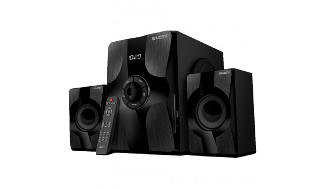 2.1 speakers SVEN MS-315, black, Bluetooth, FM, USB, Display, RC unit, power output 20W+2x13W (RMS)