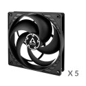 ARCTIC P14 with PWM PST Pressure-optimised Fans, 4-pin, 140mm, black, 5pcs