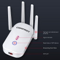 WiFi Repeater, 1200Mbps, 2.4/5GHz, 4 Antennas, Wall-Mounted