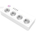 TUYA Smart Power Strip, 4 sockets + 4 USB, with switch, cord 1.8m