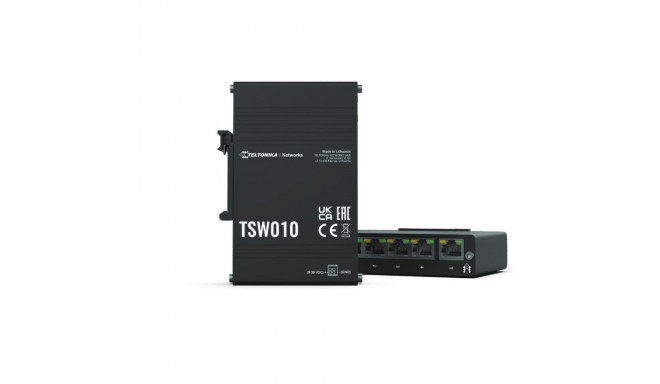 Teltonika TSW010 DIN vihmakaitse lüliti 5 x Fast Ethernet (10/100) Power over Ethernet (PoE) must