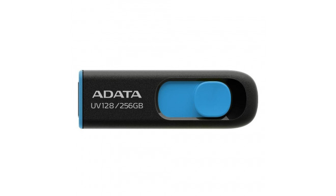ADATA UV128 USB mälupulk 256 GB USB Type-A 3.2 Gen 1 (3.1 Gen 1) Must, Sinine