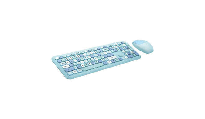 MOFII 666 2.4G wireless keyboard + mouse set (blue)