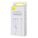3in1 USB cable Baseus Flash Series 2, USB-C + micro USB + Lightning, 100W, 1.5m (purple)