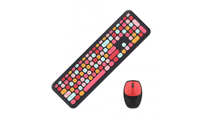 Wireless keyboard + mouse set MOFII 666 2.4G (Black&Red)