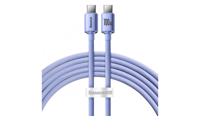 Baseus Crystal Shine cable USB-C to USB-C, 100W, 2m (purple)