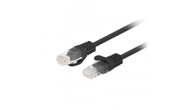 PATCHCORD CAT.6 UTP 2M BLACK FLUKE PASSED LANBERG 10-PACK