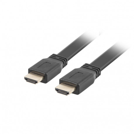 HDMI M/M V2.0 CABLE 0.5M 4K BLACK FLAT LANBERG