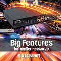 Intellinet 8-Port Gigabit Ethernet PoE+ Web-Managed Switch with 2 SFP Ports, IEEE 802.3at/af Power o