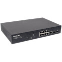 Intellinet 8-Port Gigabit Ethernet PoE+ Web-Managed Switch with 2 SFP Ports, IEEE 802.3at/af Power o