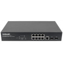 Intellinet 8-Port Gigabit Ethernet PoE+ Web-Managed Switch with 2 SFP Ports, IEEE 802.3at/af Power o