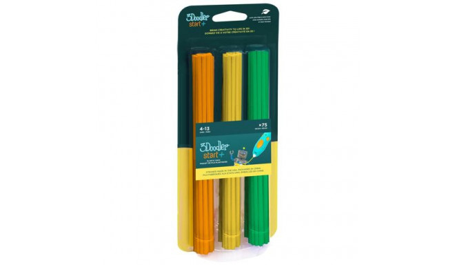 3Doodler Start 3DS-ECO-MIX2-75 3D printing material Compostable plastic Green, Orange, Yellow 1 g